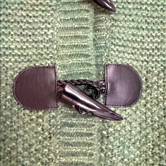 Charter Club Cardigan knit Sweater Womens XL Green Toggles Wool blend Preppy - Picture 7 of 12